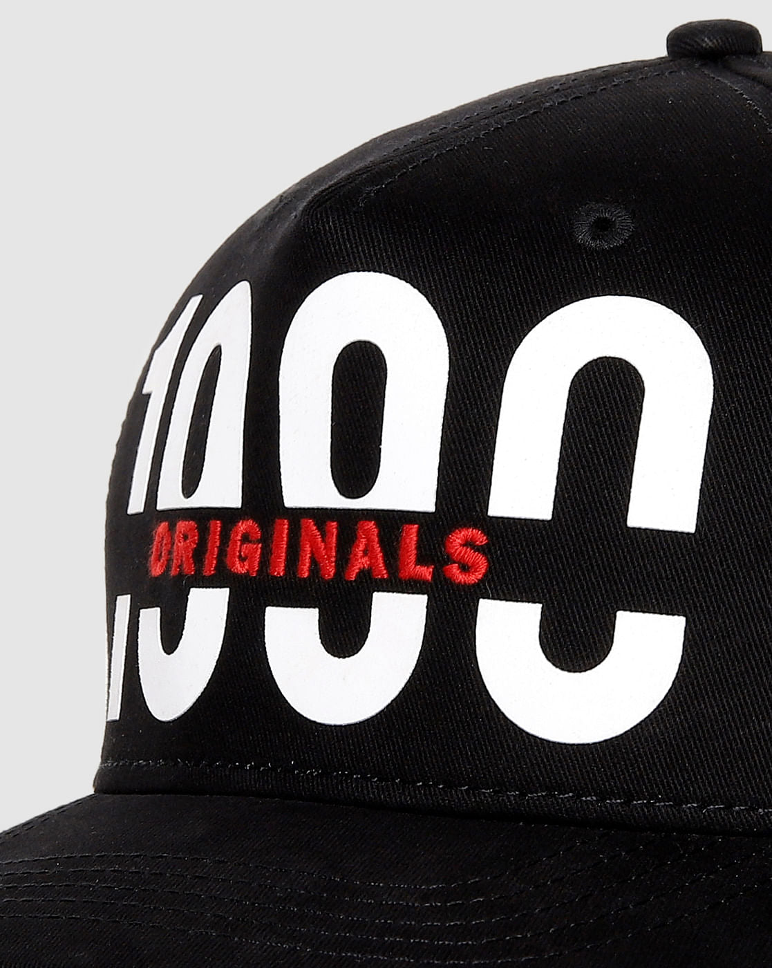 Black Logo Print Baseball Cap