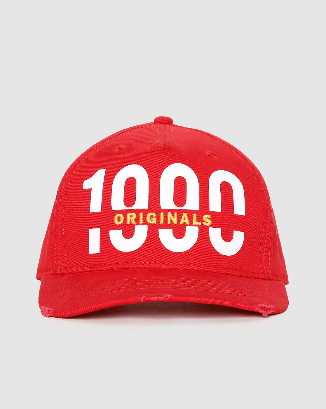 Red Logo Print Baseball Cap - ONE