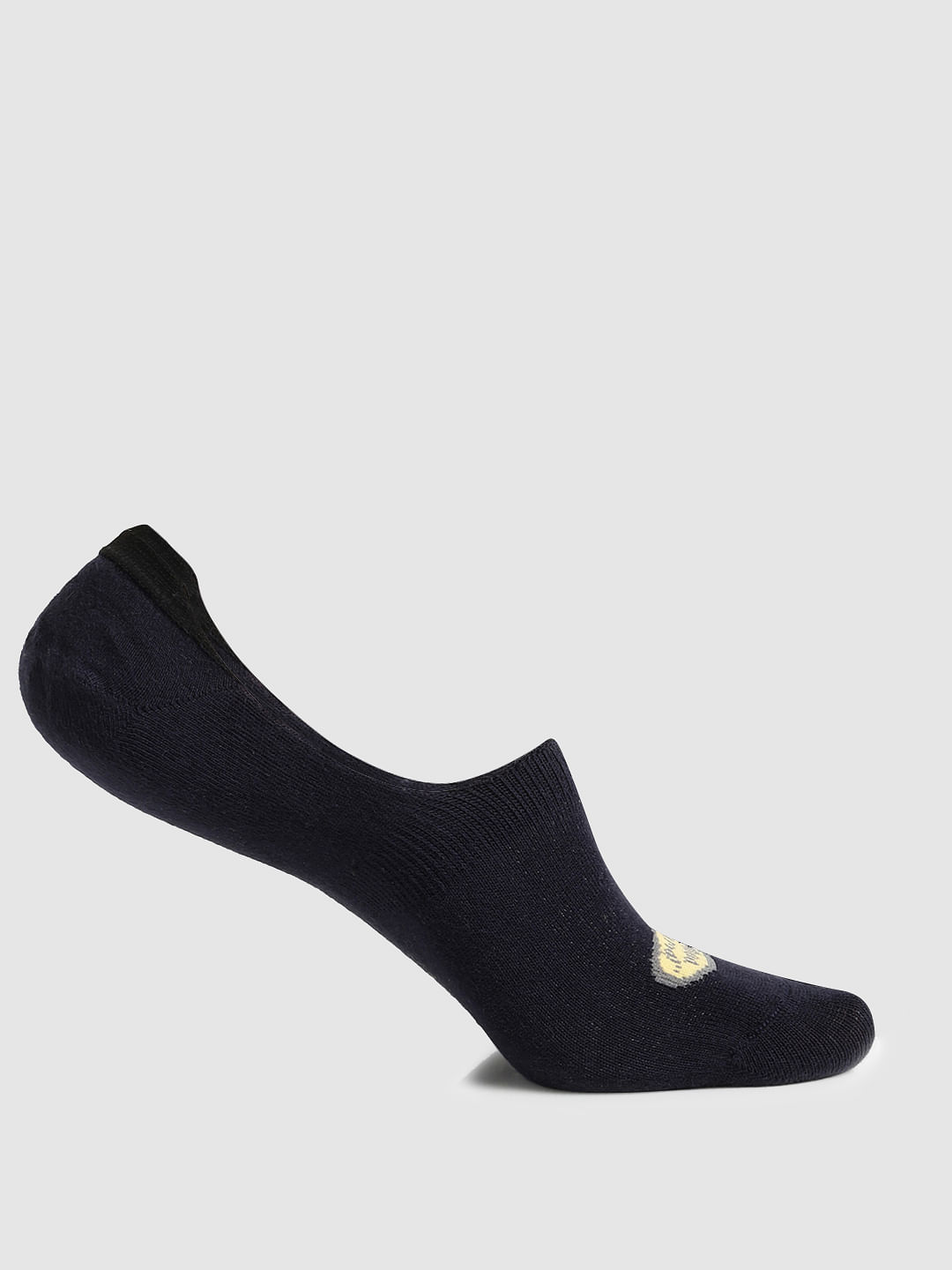 X Johnny Bravo Navy Blue No Show Socks