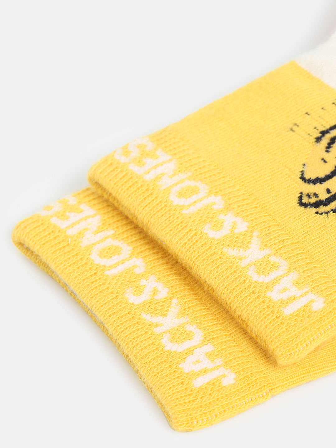 X Johnny Bravo White Colourblocked Mid Calf Length Socks