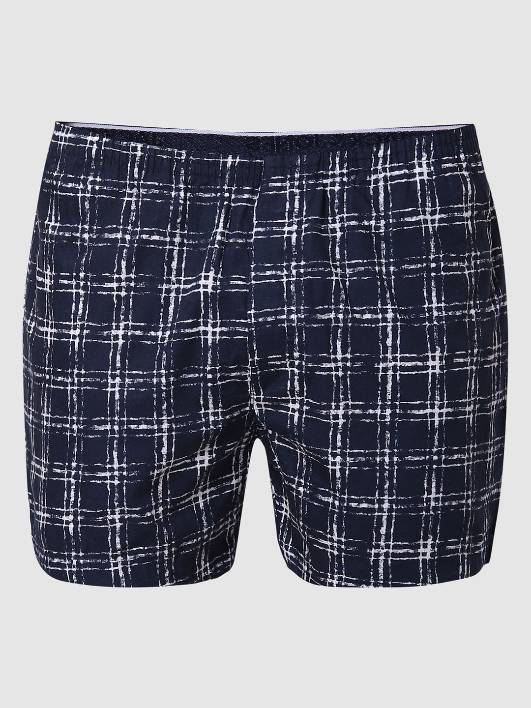 Blue Check Boxers