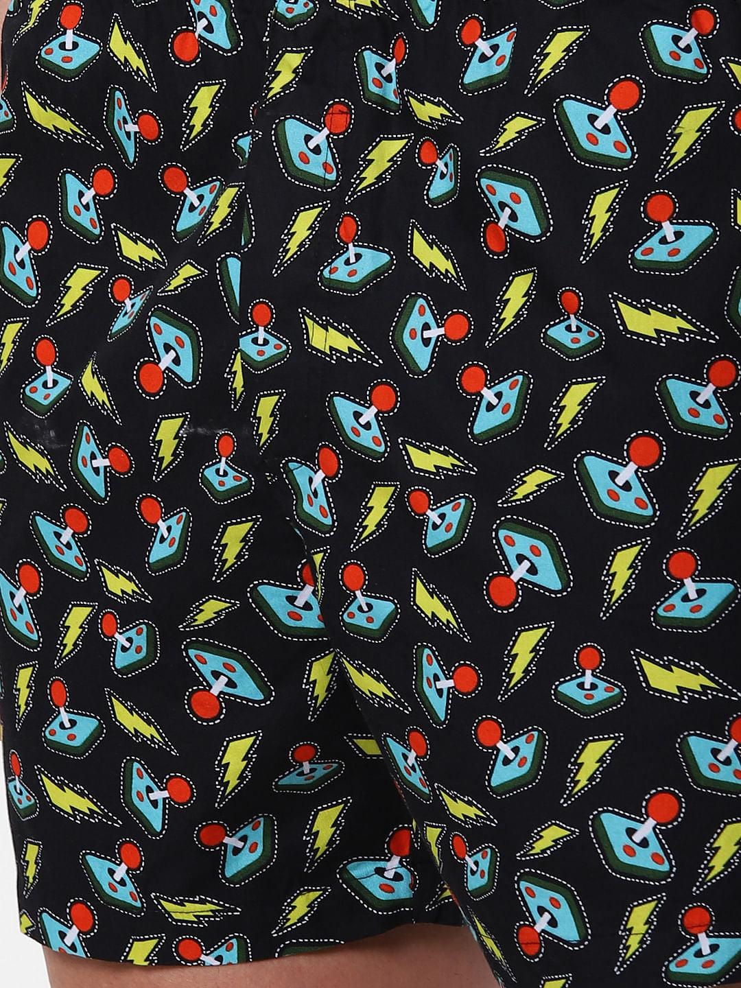 Black Graphic Print Boxers