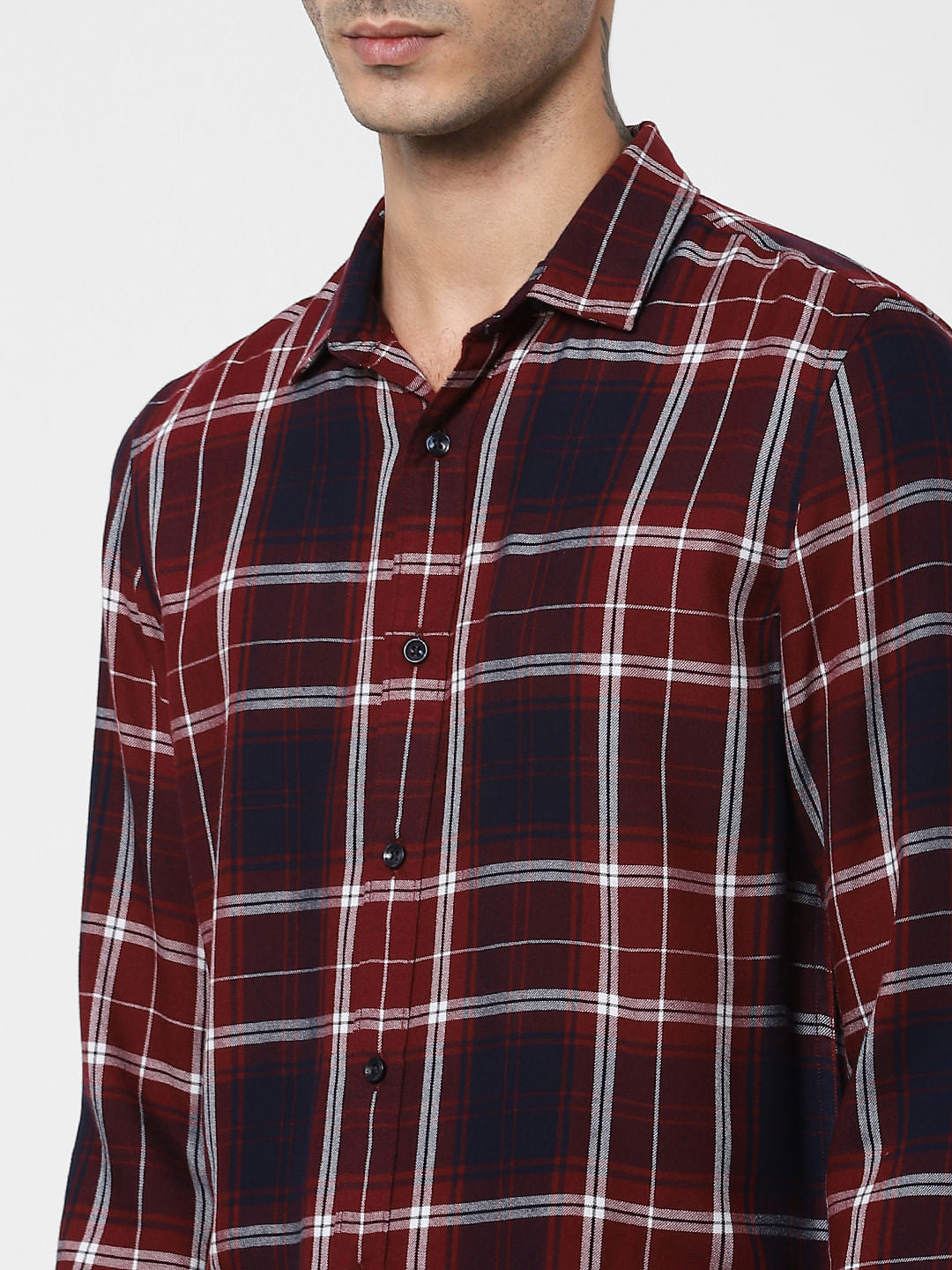 Red Check Full Sleeves Shirt