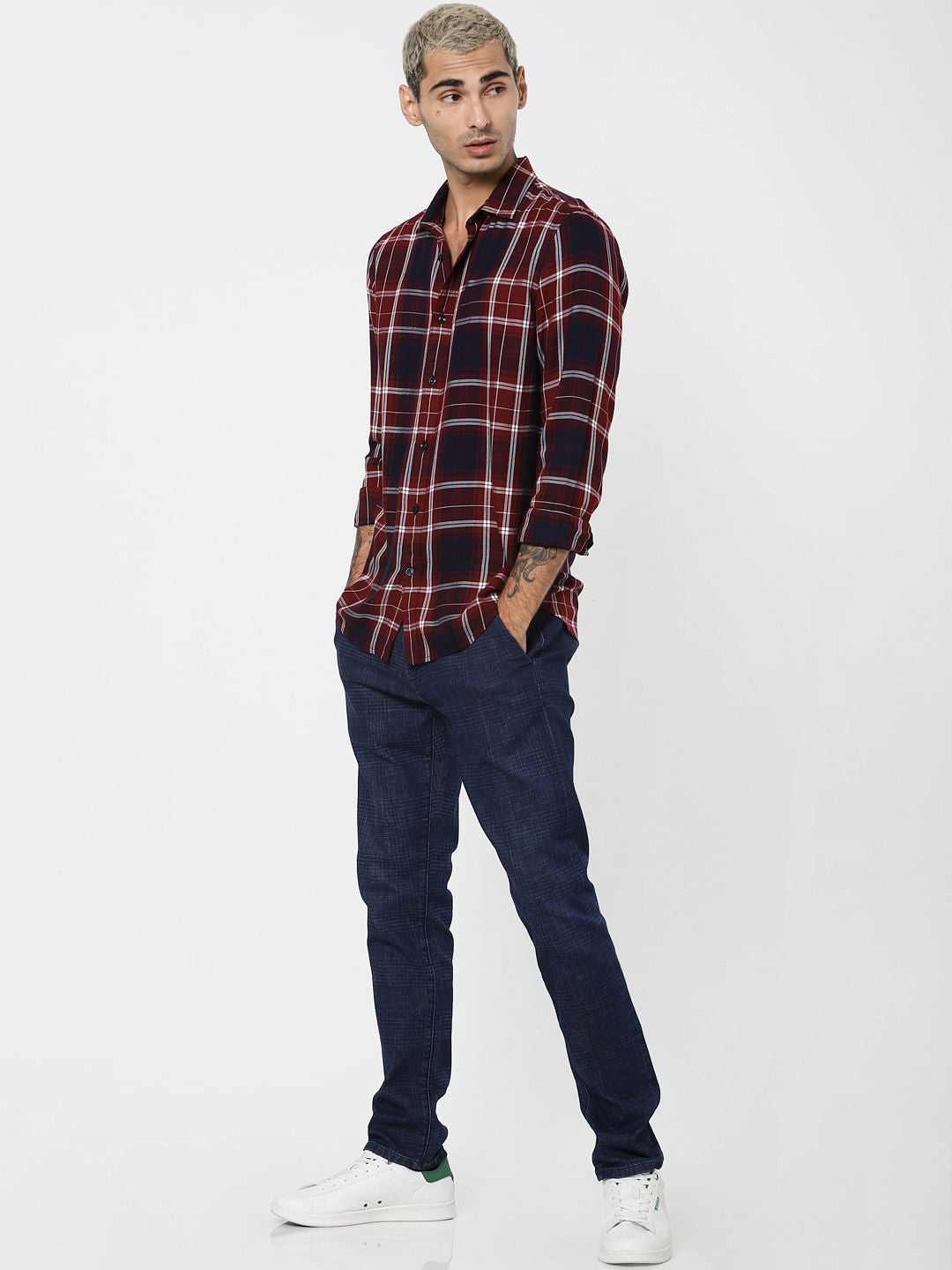 Red Check Full Sleeves Shirt