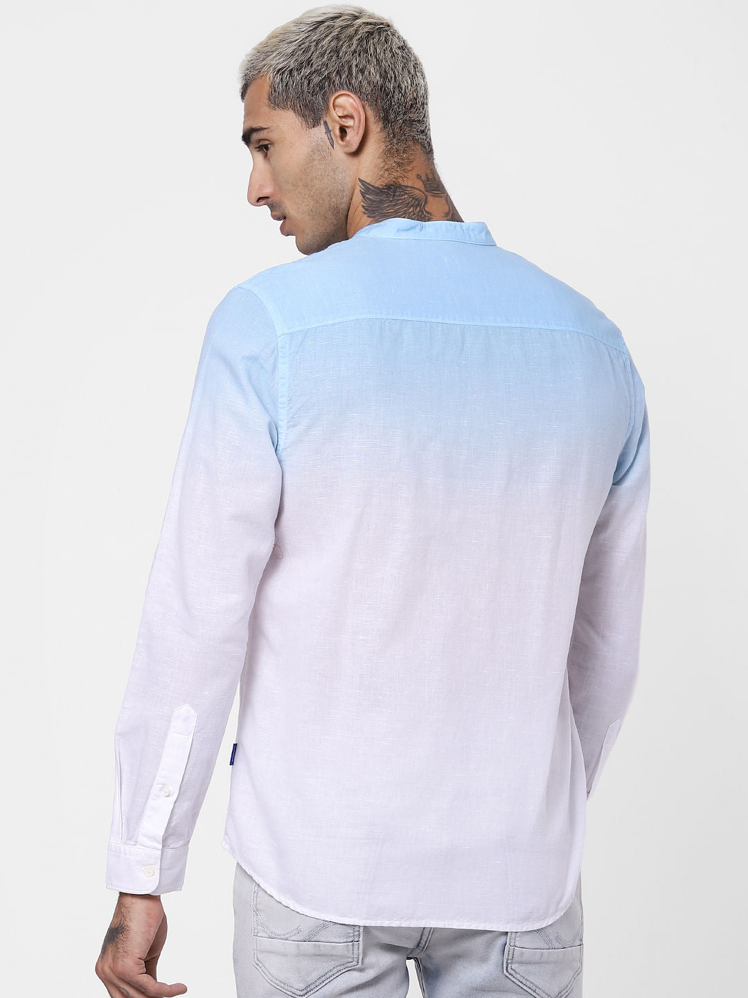 Blue Ombre Full Sleeves Shirt