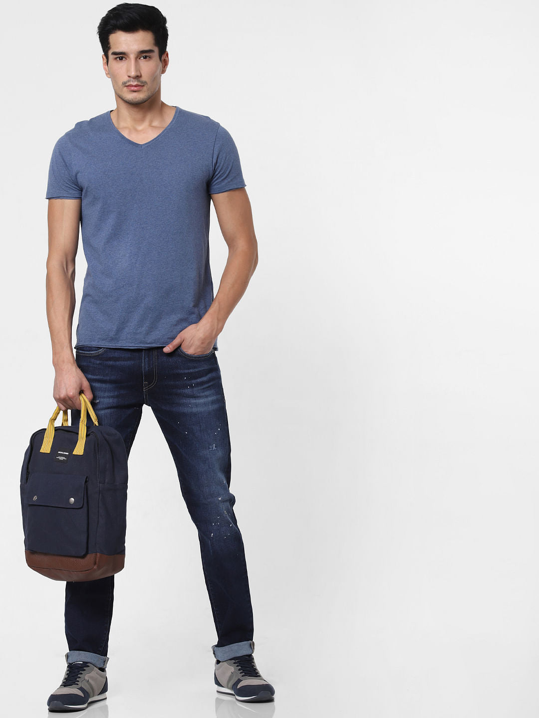Blue Low Rise Ben Distressed Skinny Jeans - 28/30