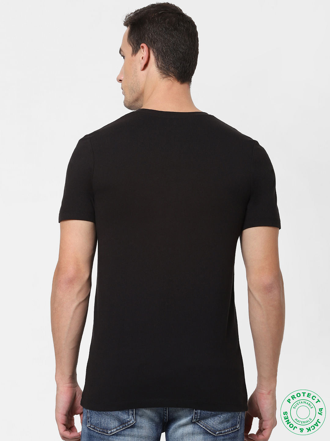 Black Logo Print Crew Neck T-shirt
