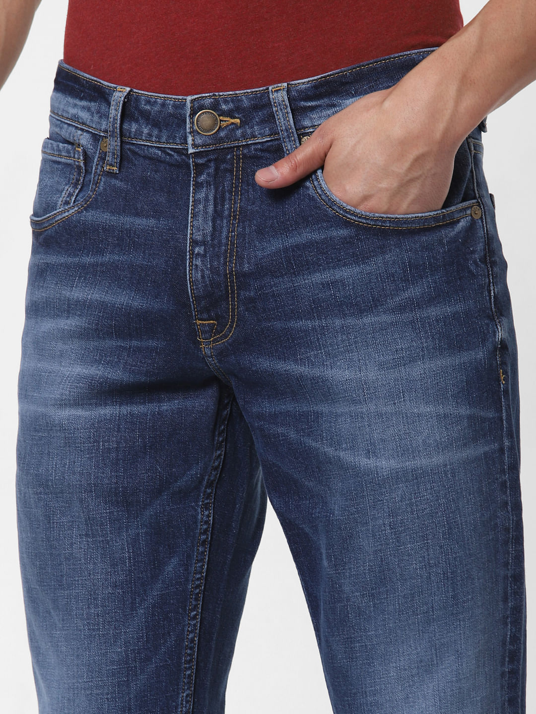 Blue Low Rise Glenn Slim Fit Jeans