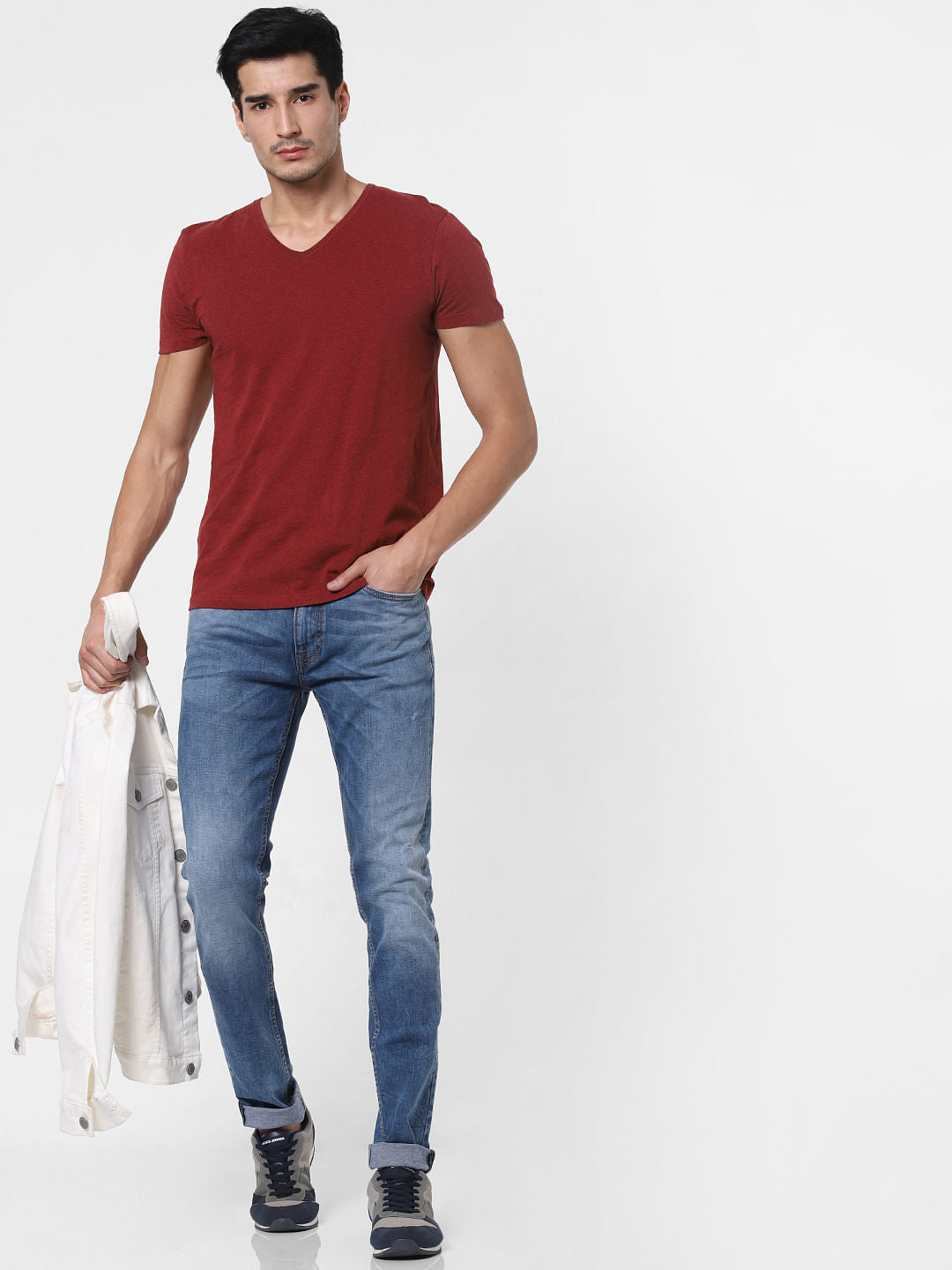 Blue Low Rise Liam Washed Skinny Jeans - 28/30