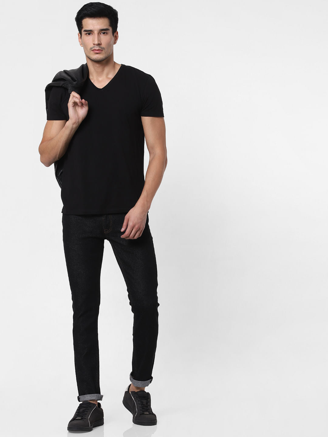 Black Low Rise Ben Skinny Jeans - 28/30