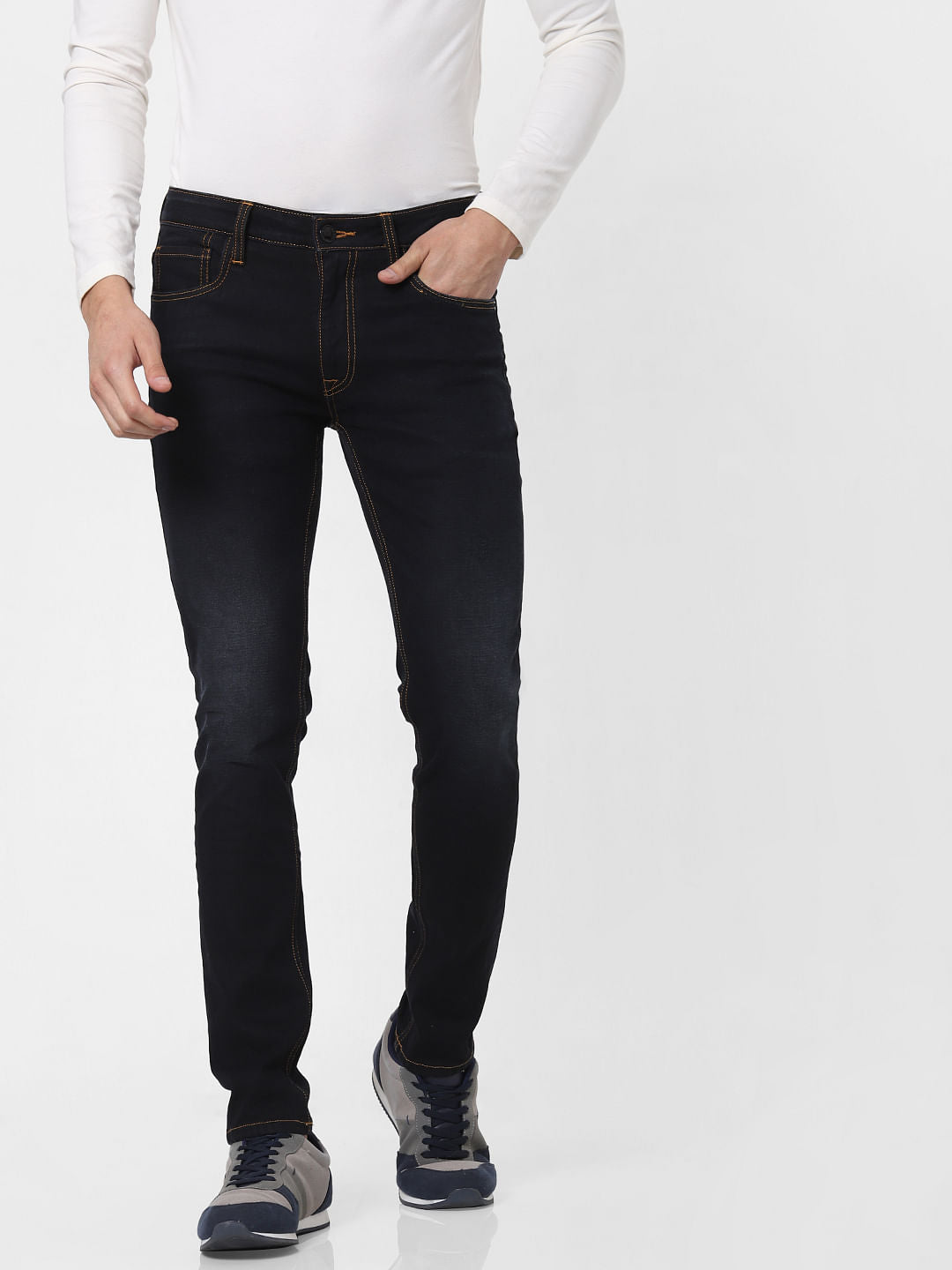 Blue Low Rise Glenn Slim Fit Jeans