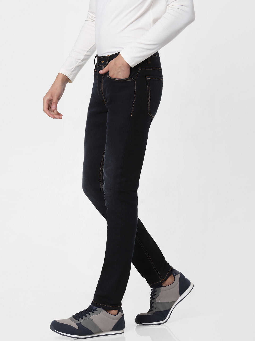 Blue Low Rise Glenn Slim Fit Jeans