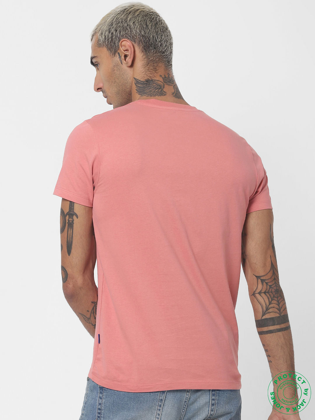 Pink Graphic Print Crew Neck T-shirt