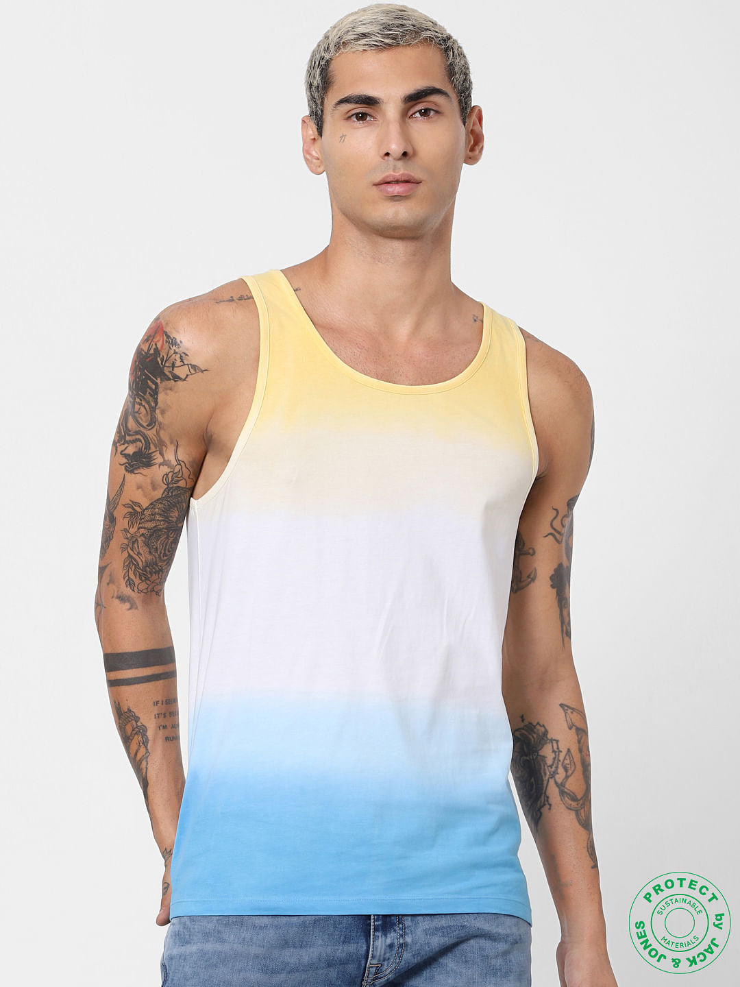 White Tie Dye Vest