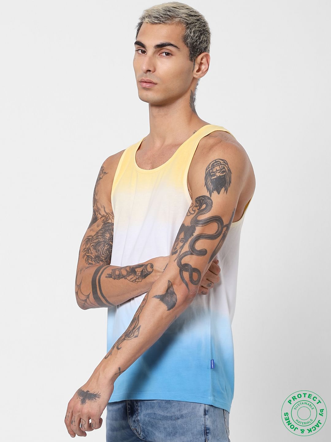 White Tie Dye Vest