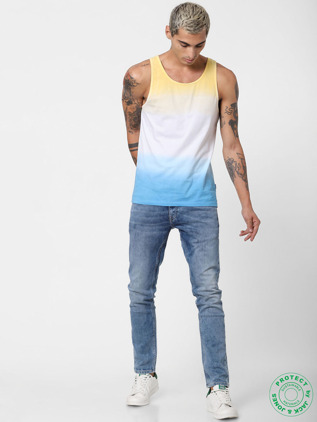 White Tie Dye Vest