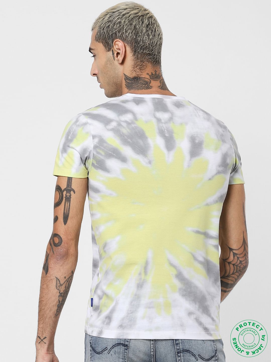 White Tie Dye Crew Neck T-shirt