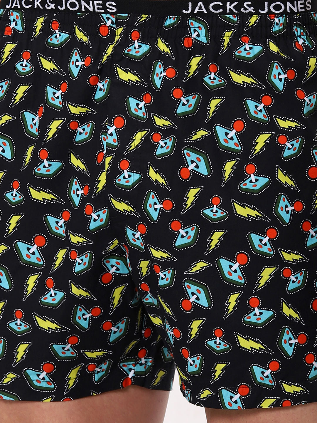 Black Graphic Print Boxers