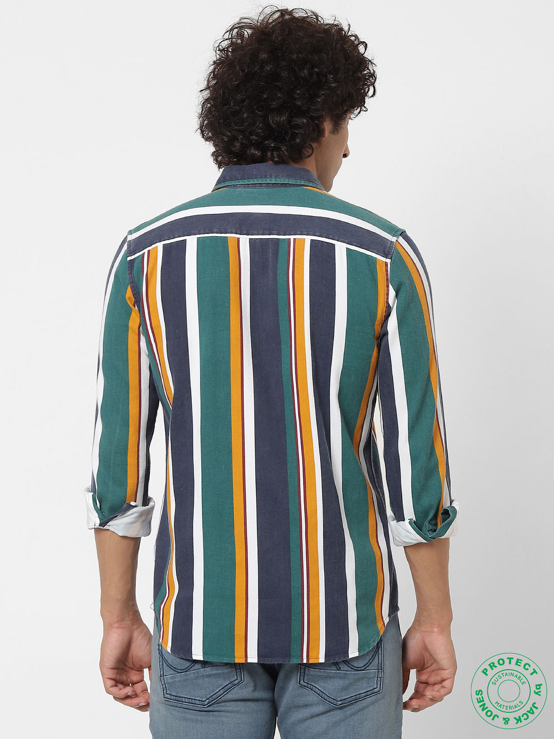 Multi-Coloured Striped Full Sleeves Shirt