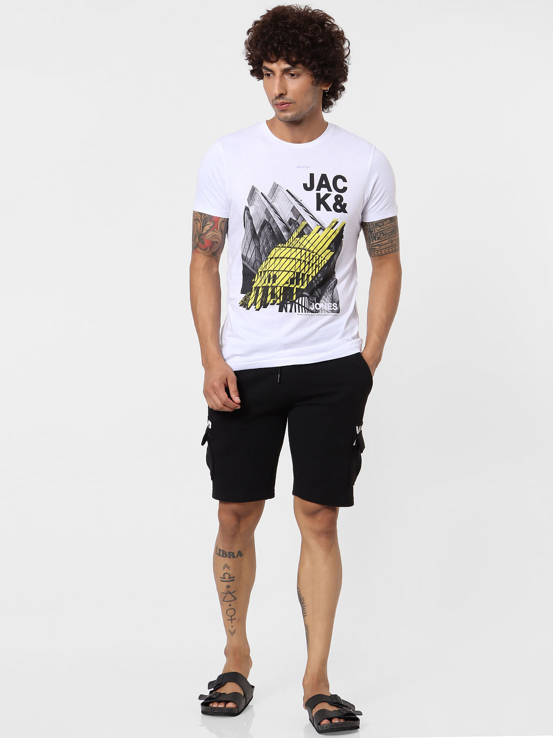 Black Mid Rise Patch Pocket Shorts - S