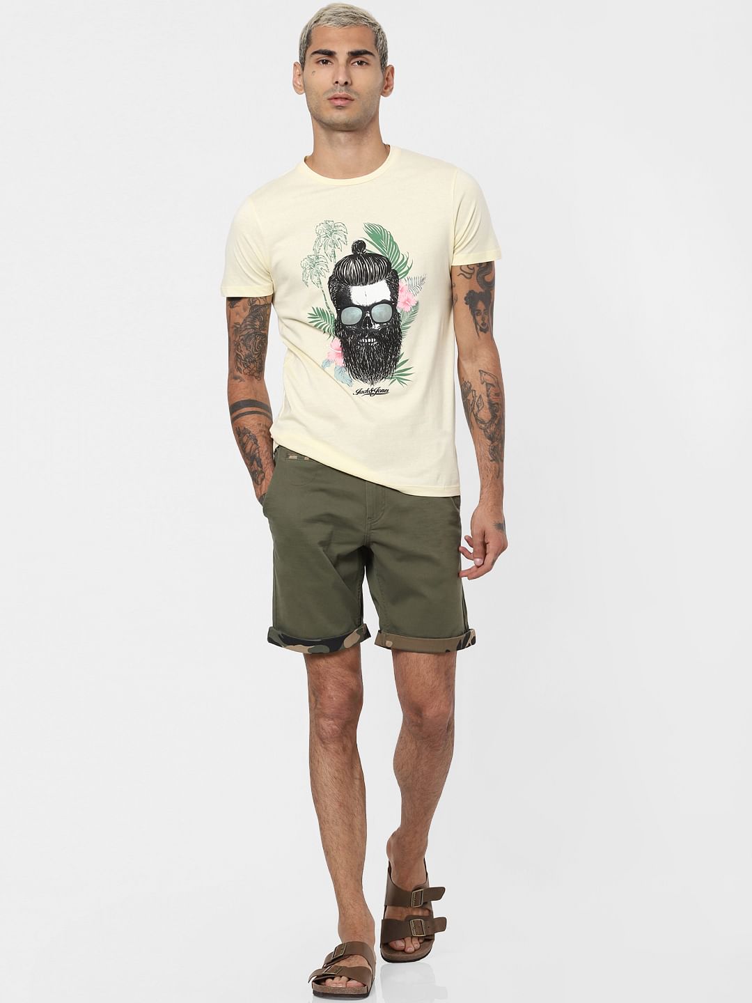 Olive Low Rise Chino Shorts - S