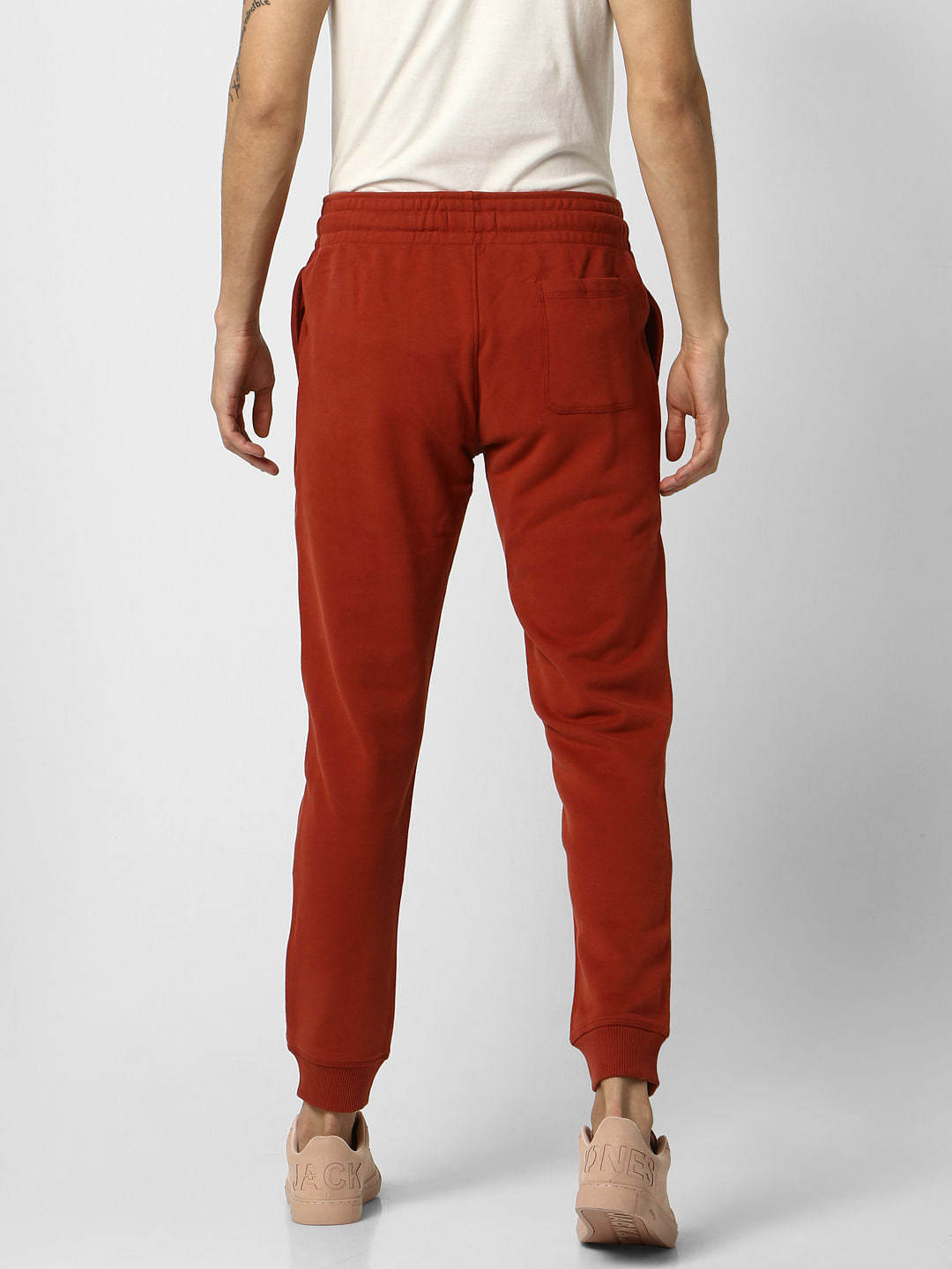 Rust Low Rise Logo Print Sweatpants