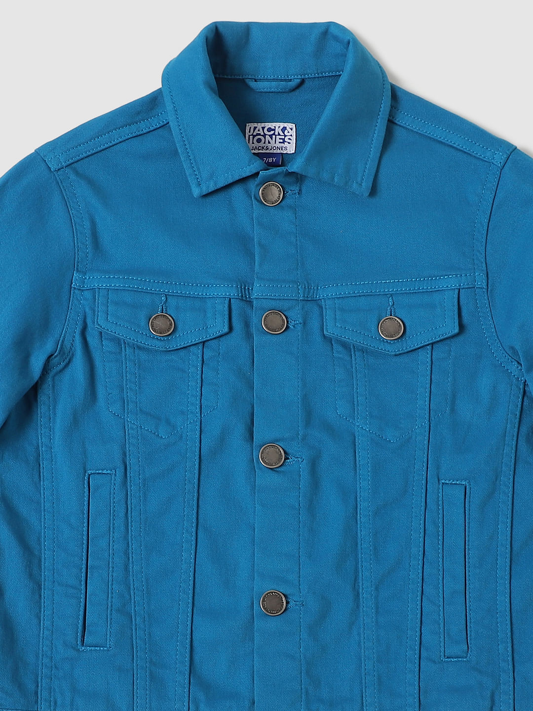Boys Blue Button Down Jacket