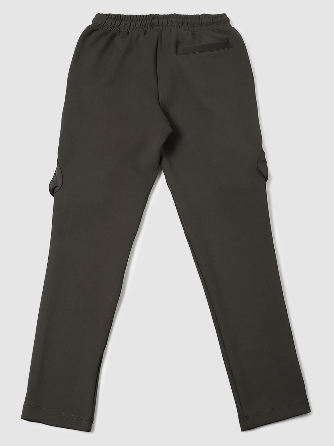 Boys Olive Green Mid Rise Sweatpants
