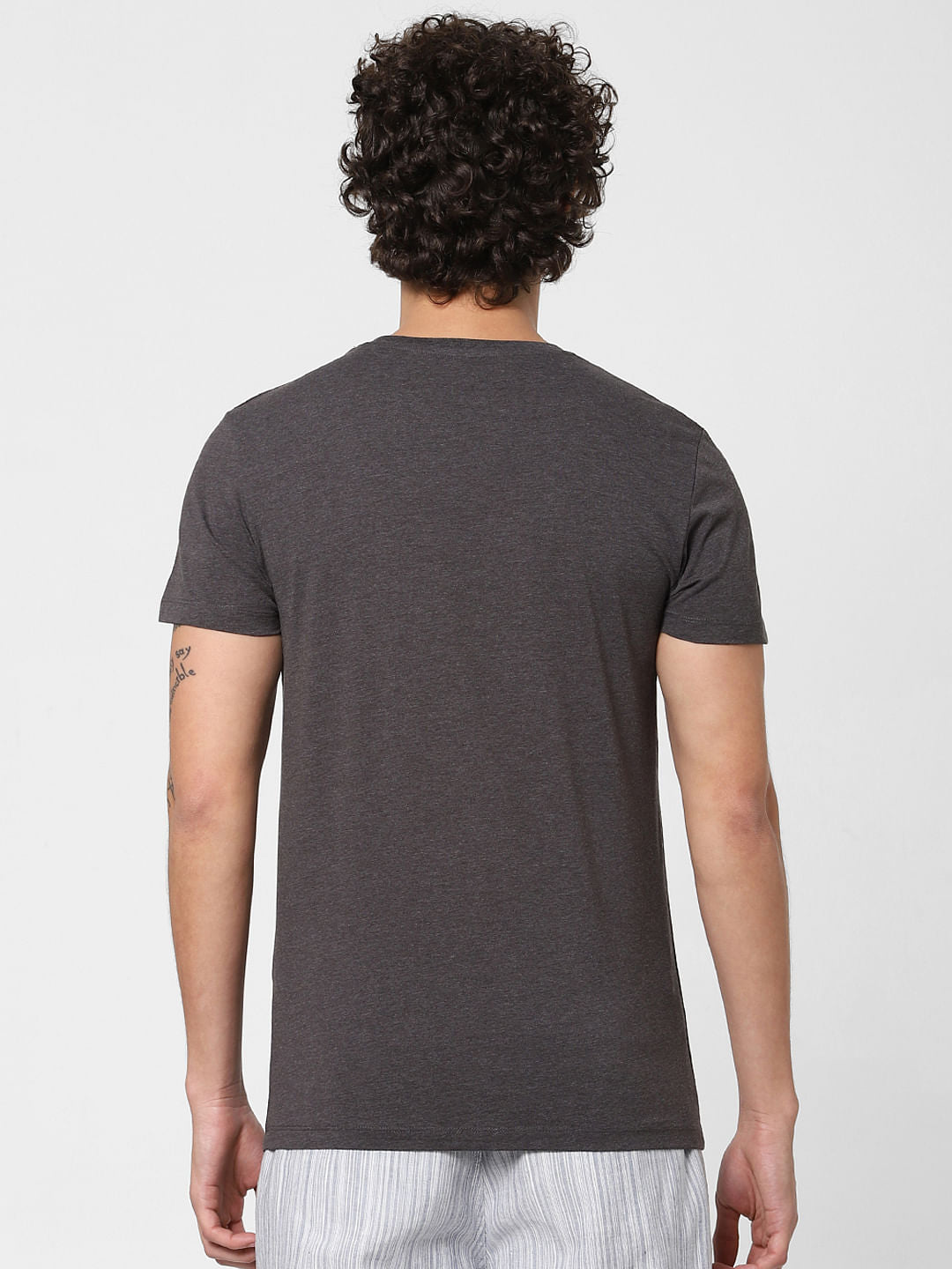 X Eminem Grey Graphic Print Crew Neck T-shirt
