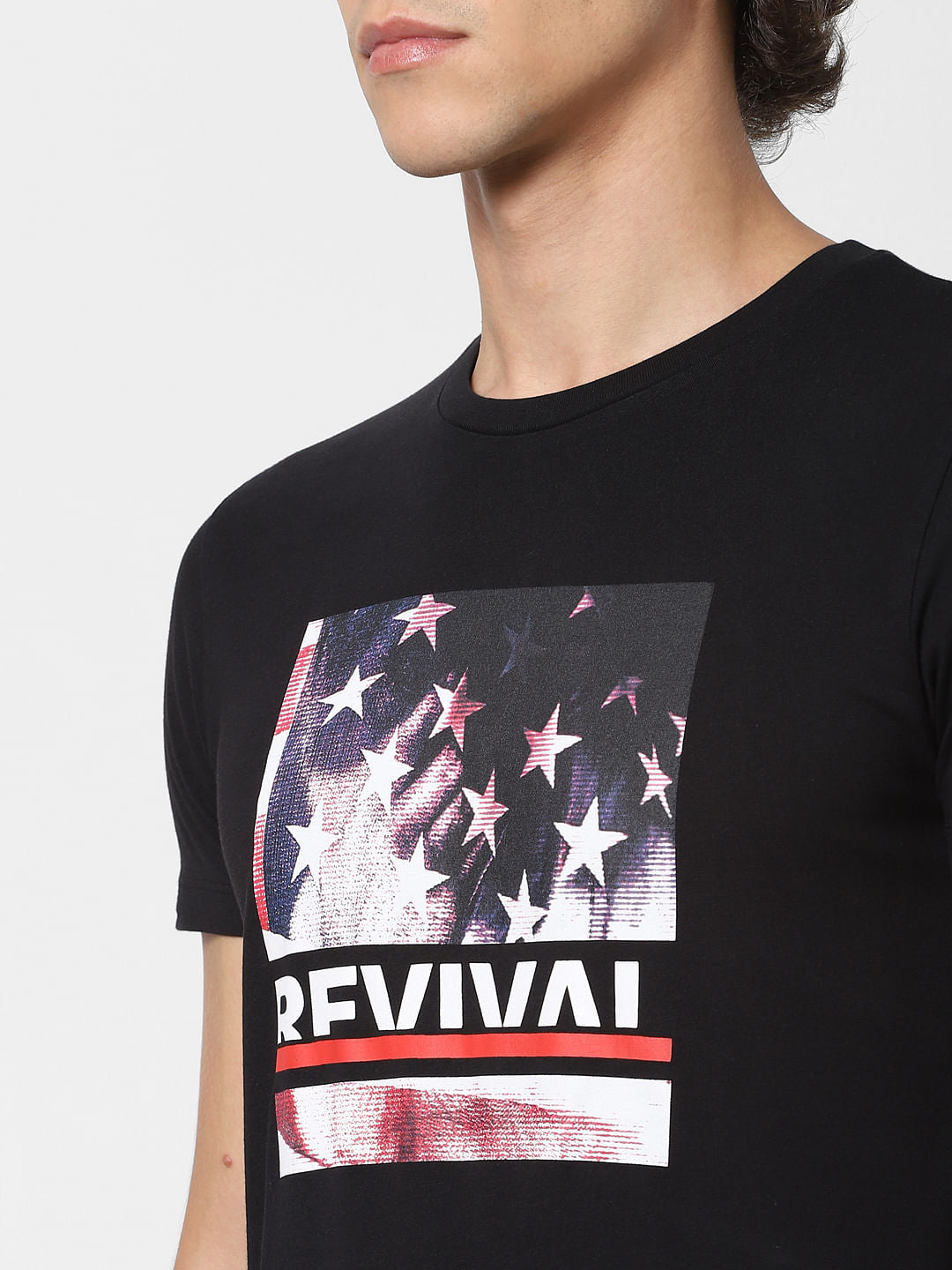 X Eminem Black Graphic Print Crew Neck T-shirt