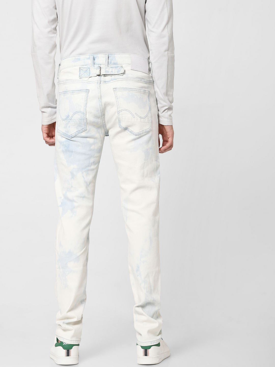 Blue Low Rose Heavily Washed Ben Skinny Jeans