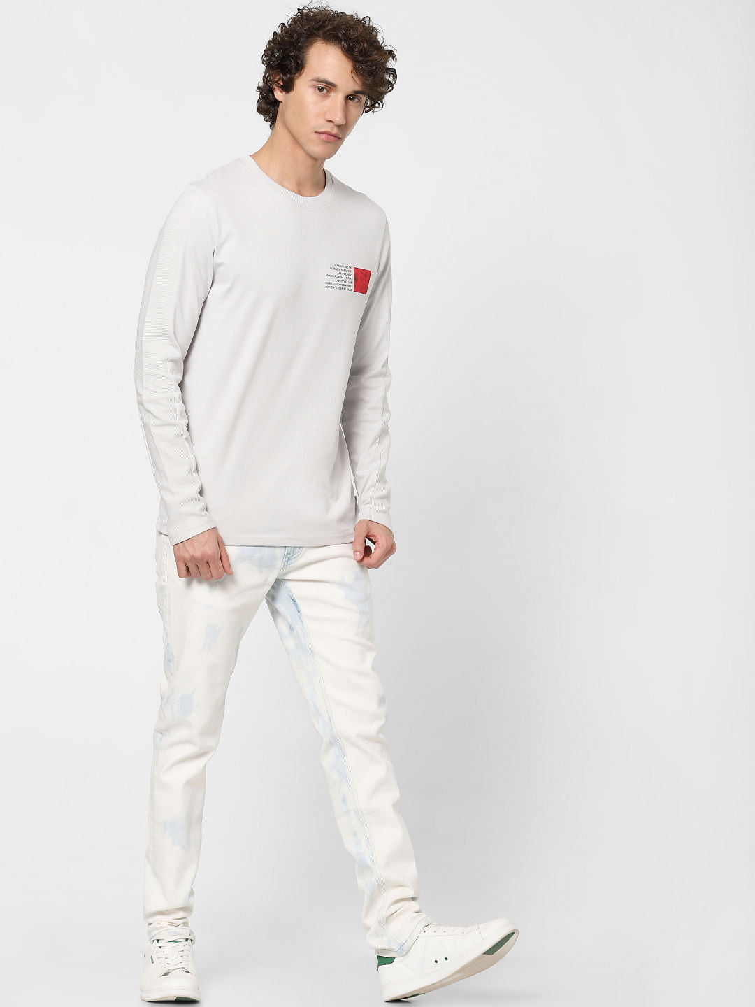Blue Low Rose Heavily Washed Ben Skinny Jeans