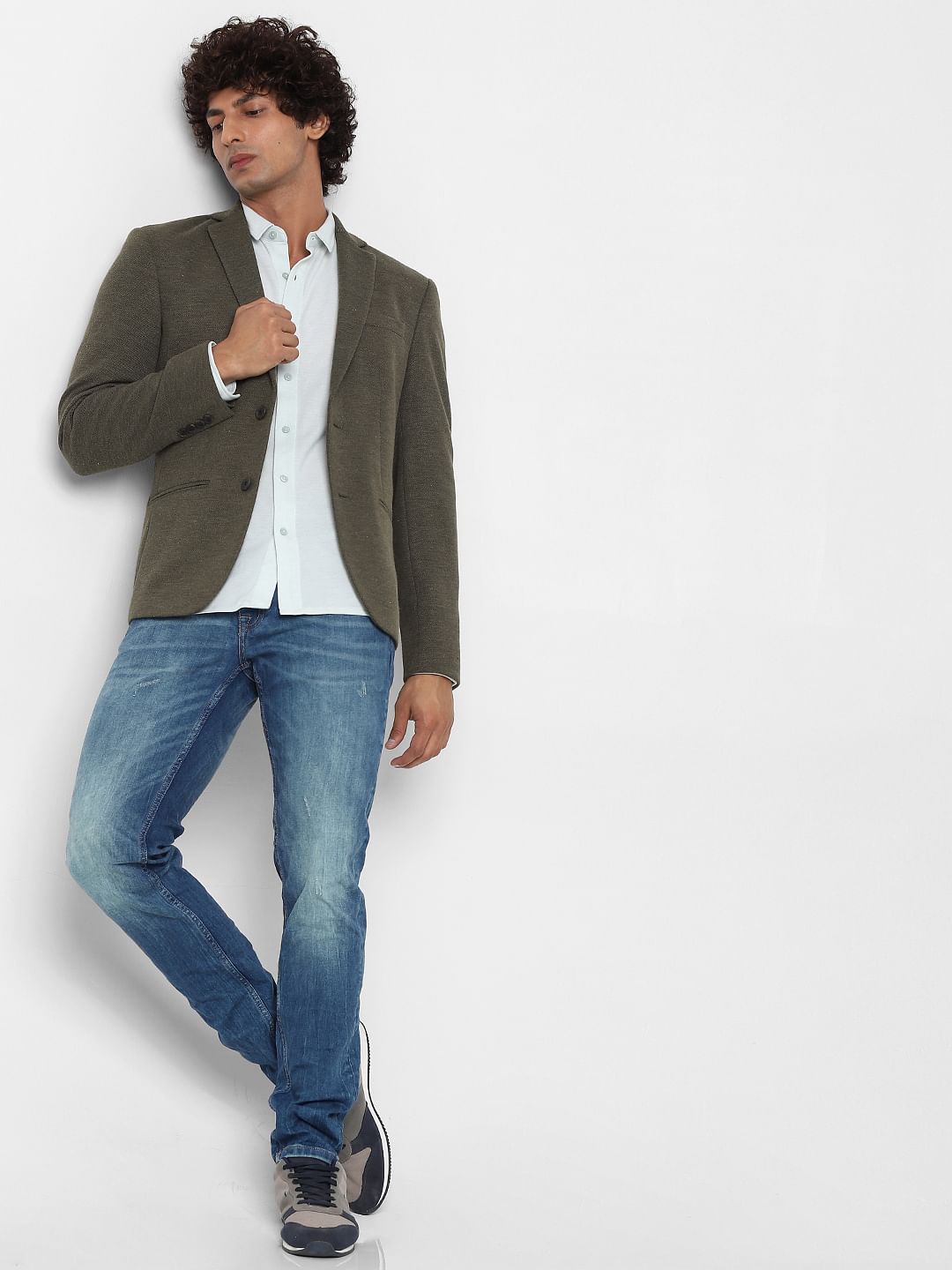 Medium Blue Low Rise Glenn Slim Fit Jeans - 28/30