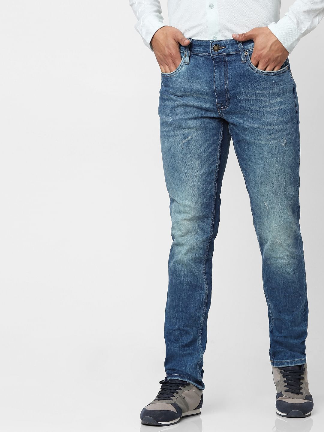 Medium Blue Low Rise Glenn Slim Fit Jeans