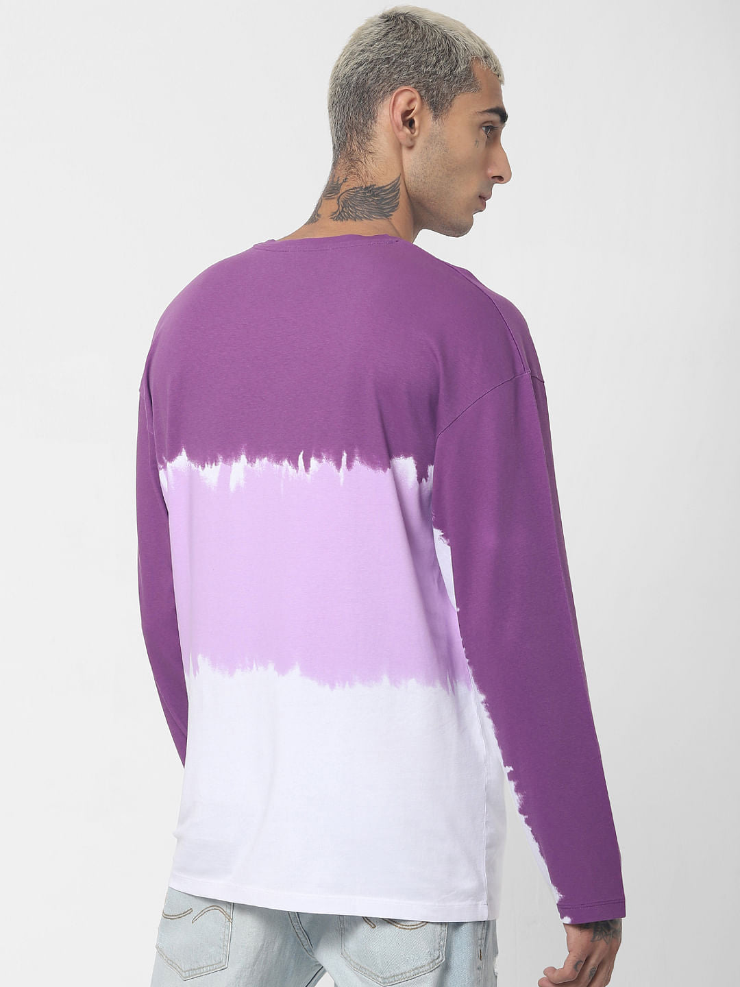 Purple Tie Dye Crew Neck T-shirt