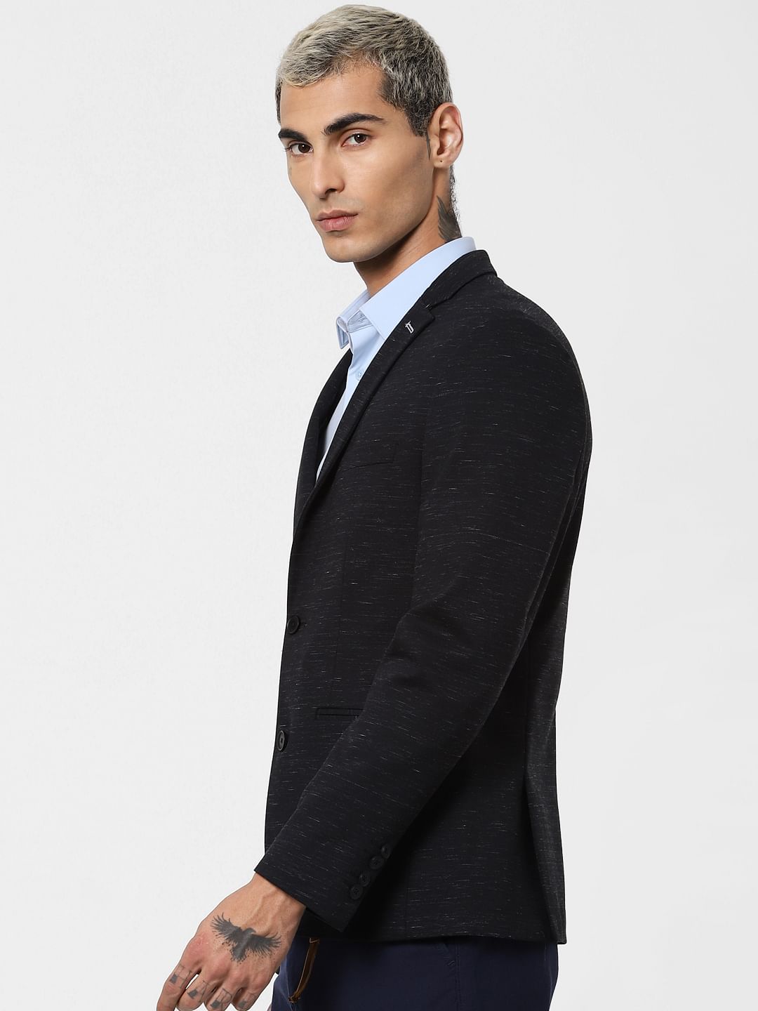Black Linen Blazer