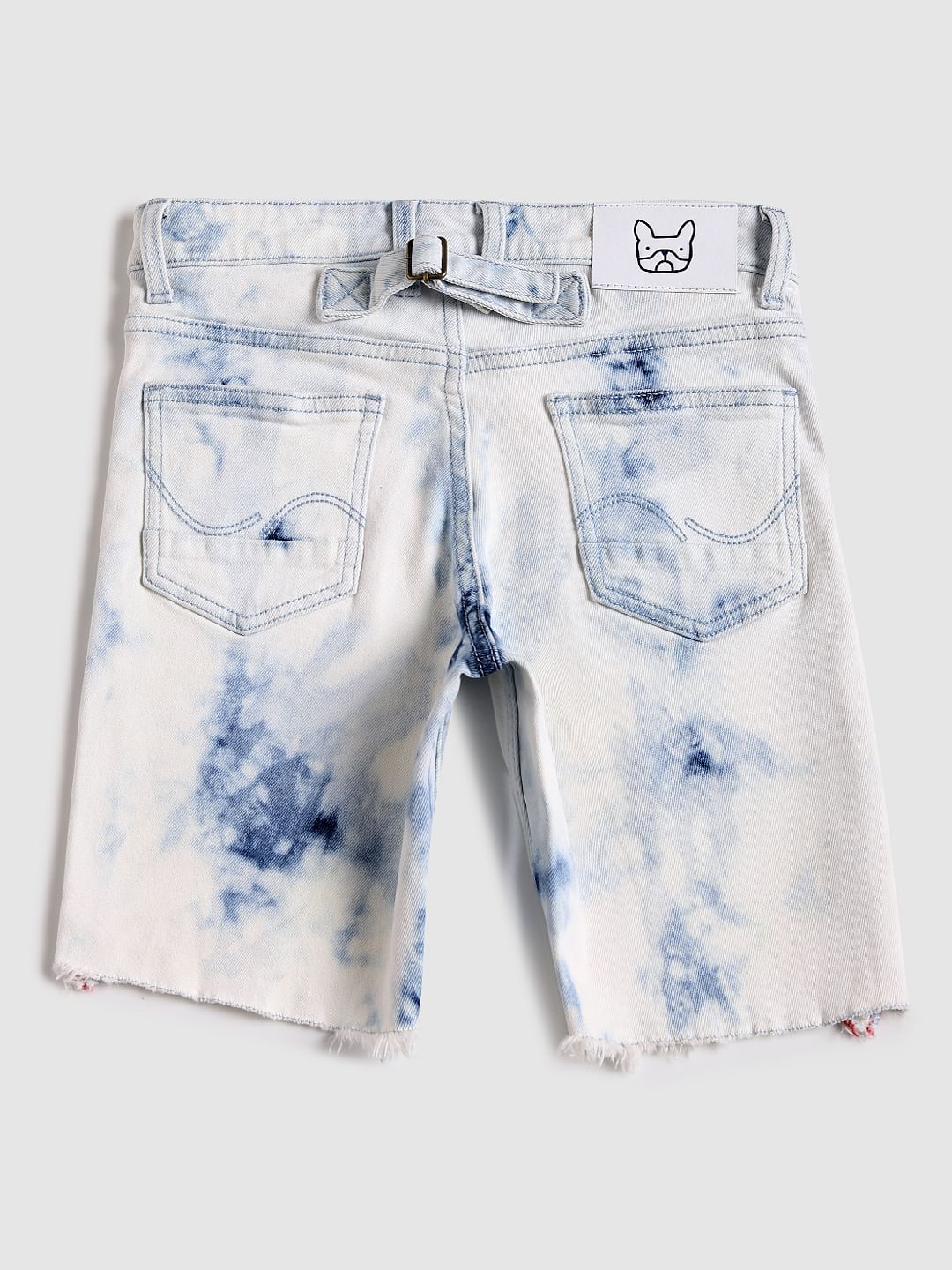 Boys Light Blue Mid Rise Denim Shorts