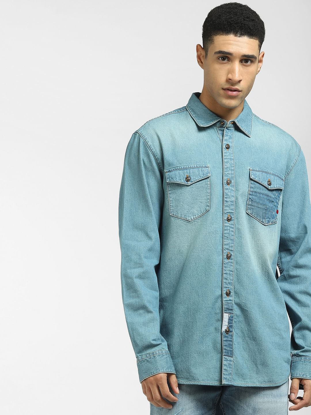 Blue Denim Full Sleeves Shirt