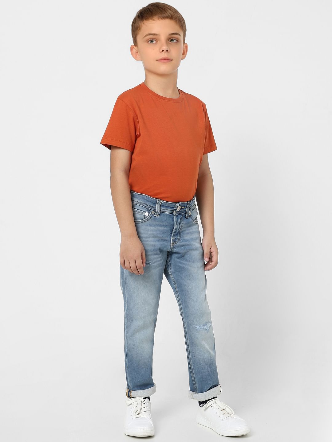 Boys Blue Mid Rise Clark Regular Jeans - 4/5Y