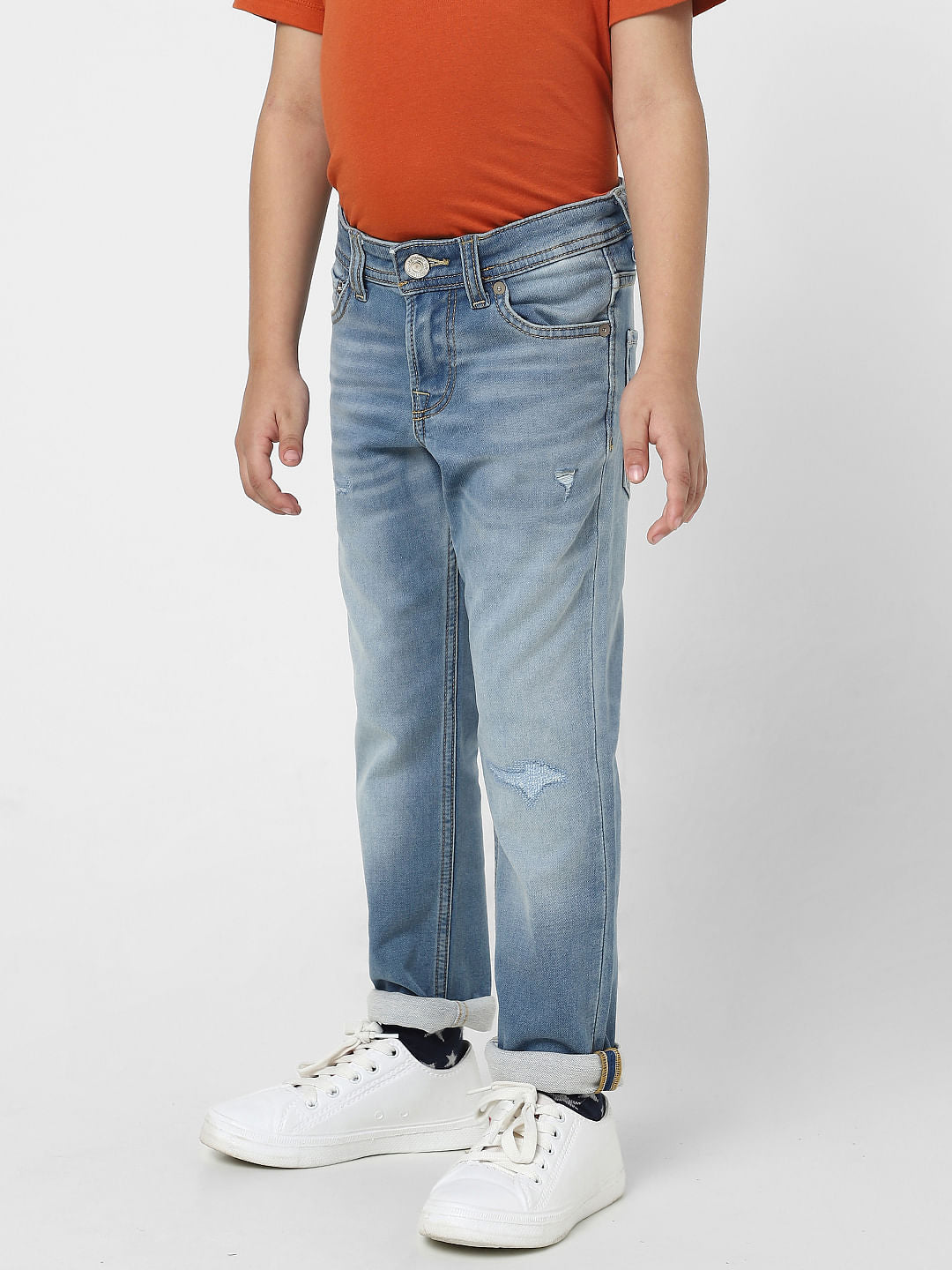 Boys Blue Mid Rise Clark Regular Jeans