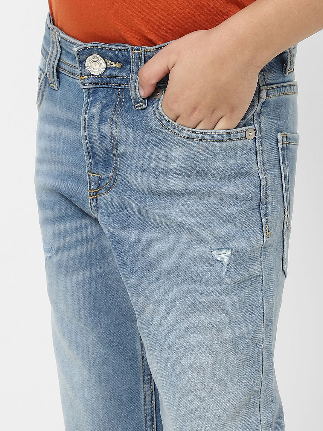 Boys Blue Mid Rise Clark Regular Jeans