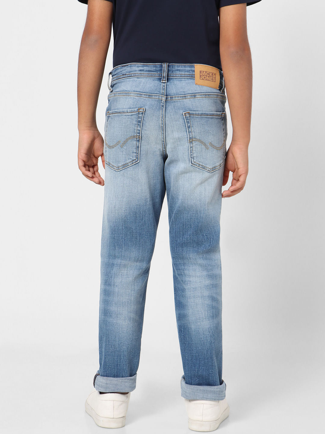 Boys Blue Mid Rise Clark Straight Fit Jeans