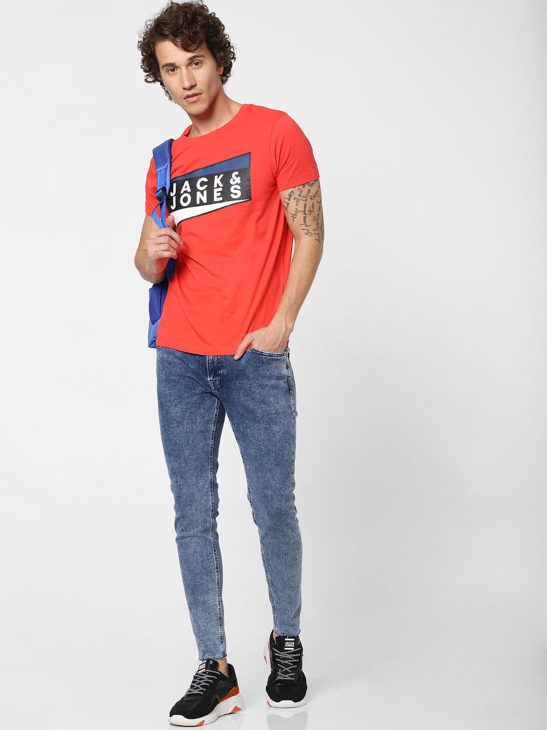 Blue Low Rise Washed Tom Super Skinny Jeans - 28/30