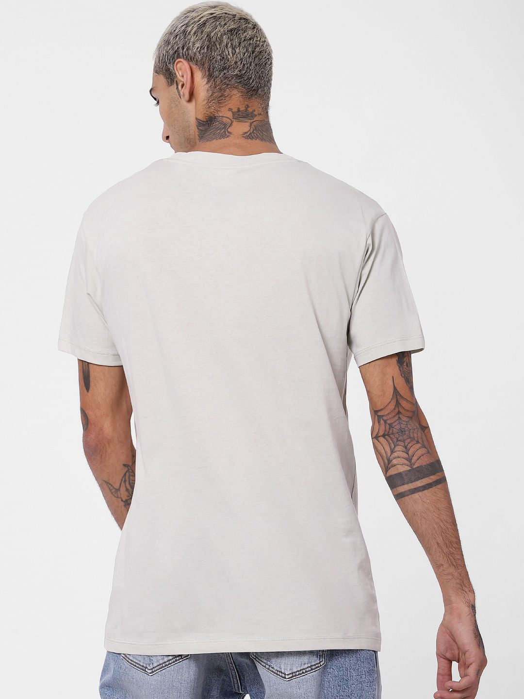 Grey Patch Pocket Crew Neck T-shirt