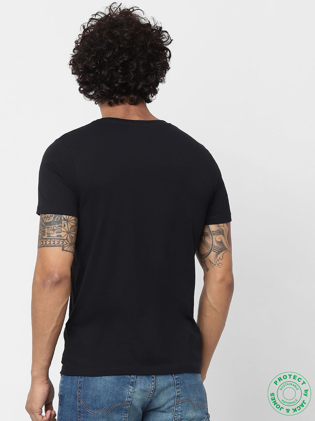Black Logo Print Crew Neck T-Shirt