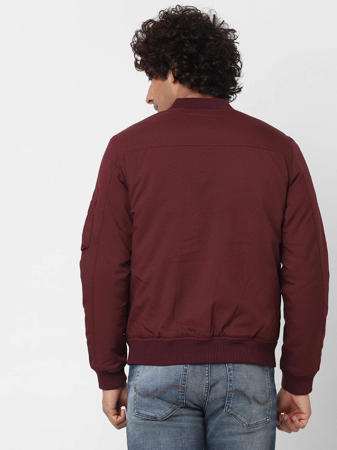 Maroon Bomber Jacket