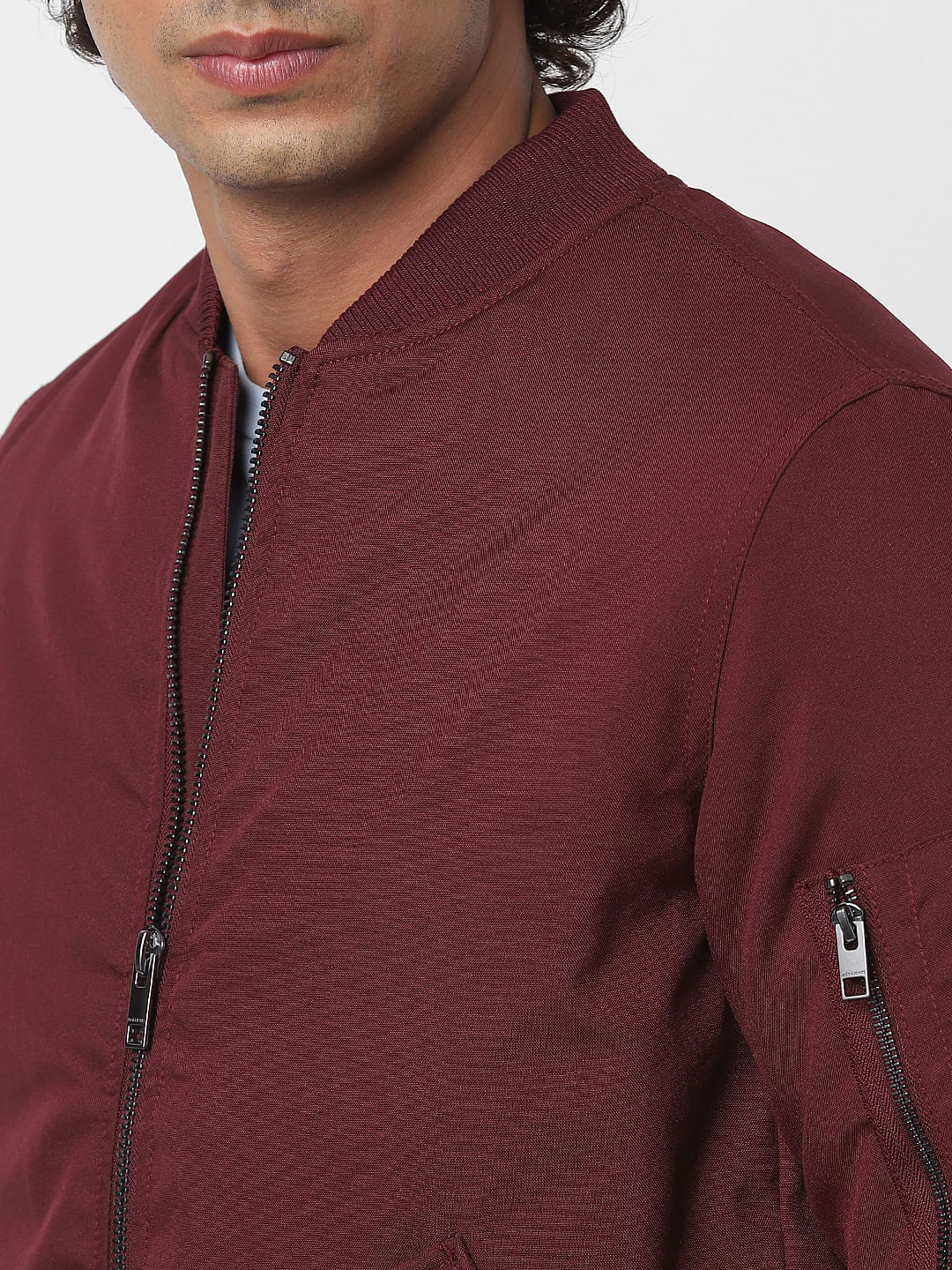 Maroon Bomber Jacket