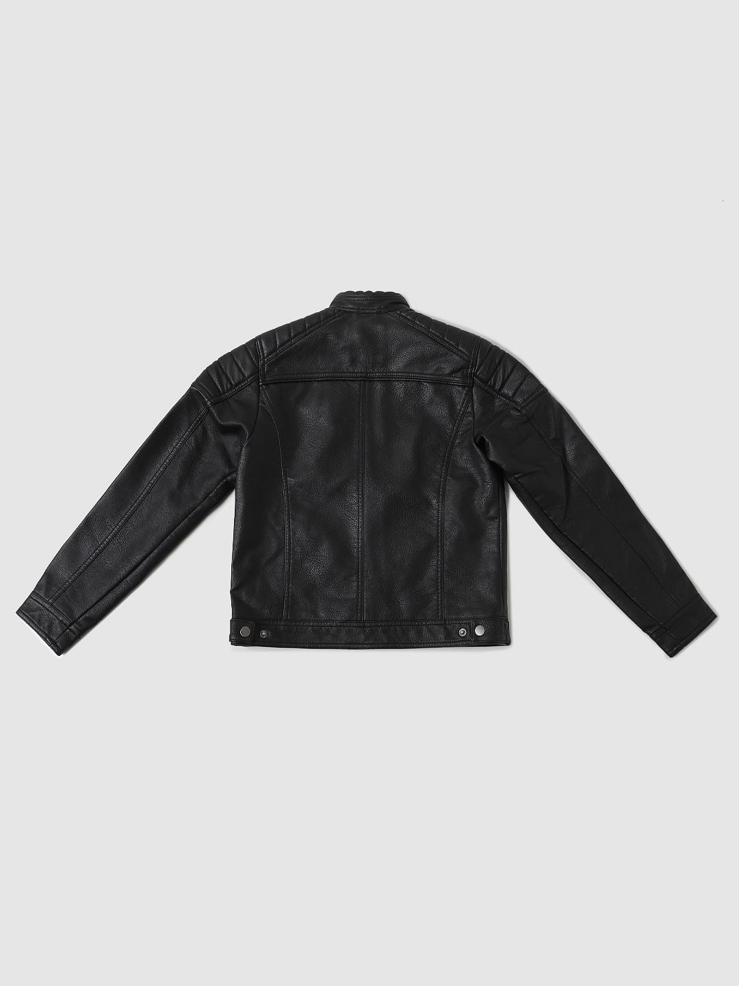 Boys Black Biker Jacket