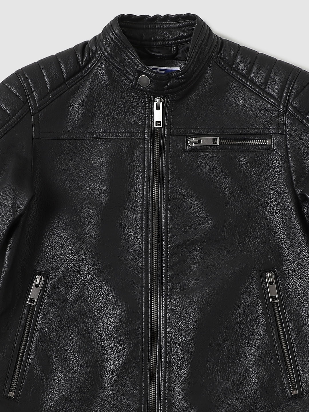 Boys Black Biker Jacket