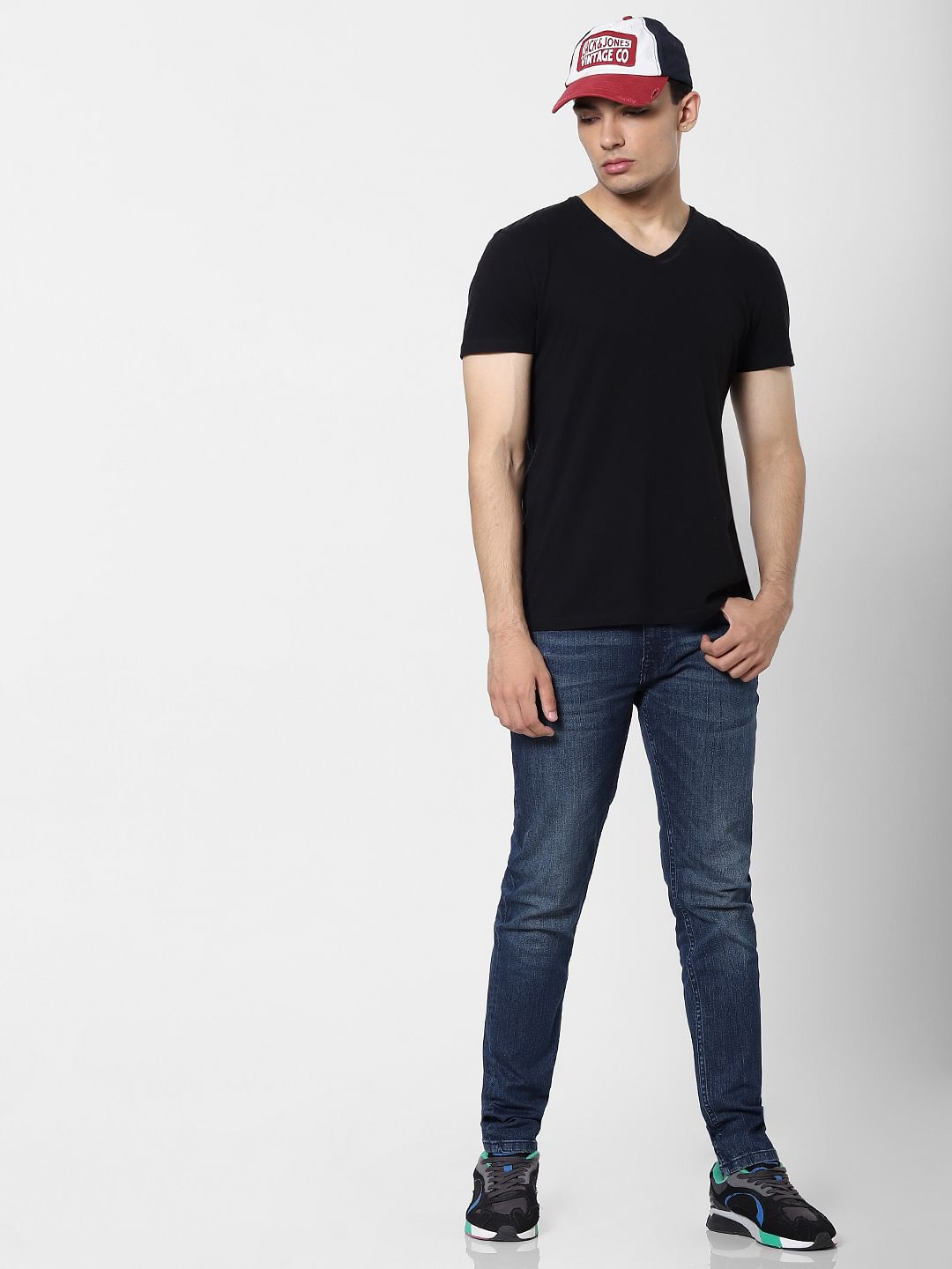 Blue Mid Rise Ben Skinny Fit Jeans - 28/30